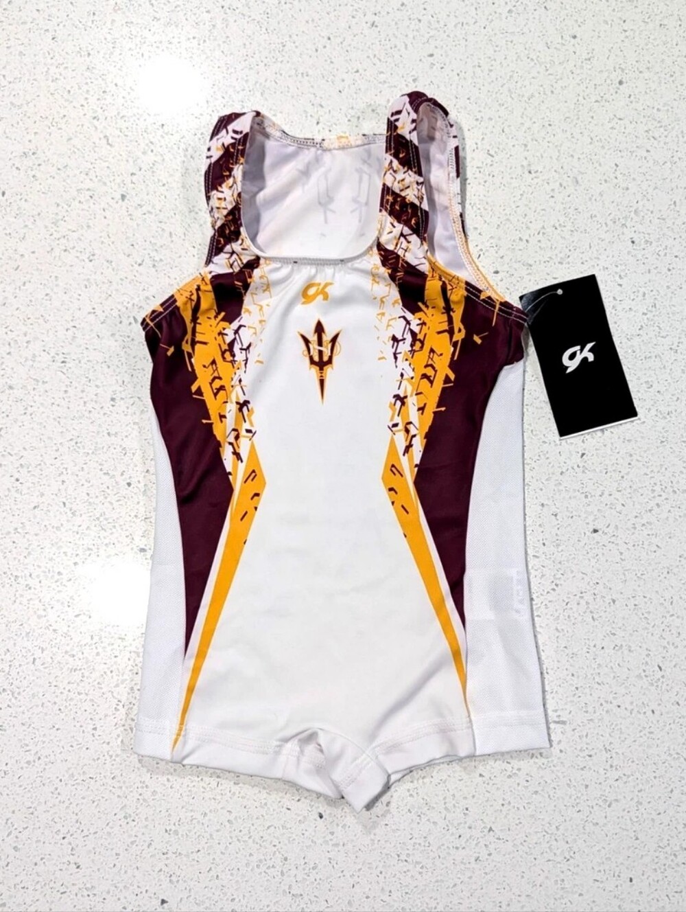 ASU GK Elite CS Small Boys Gymnastics Jersey Wrestling leotard shorts SUN DEVILS